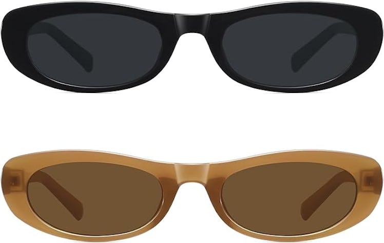 STORYCOAST Narrow Oval Sunglasses (2-Pack)