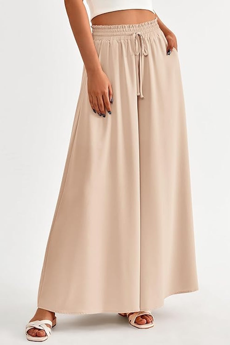 PRETTYGARDEN Wide-Leg High-Waisted Palazzo Pants