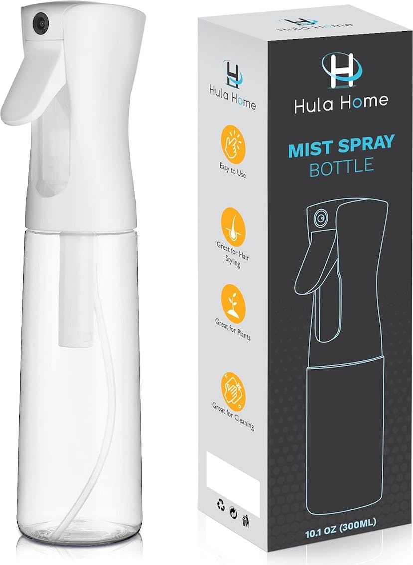 Hula Home Spray Bottle for Hair (10.1oz/300ml) - Continuous Empty Ultra Fine Plastic Water Mist Spra...