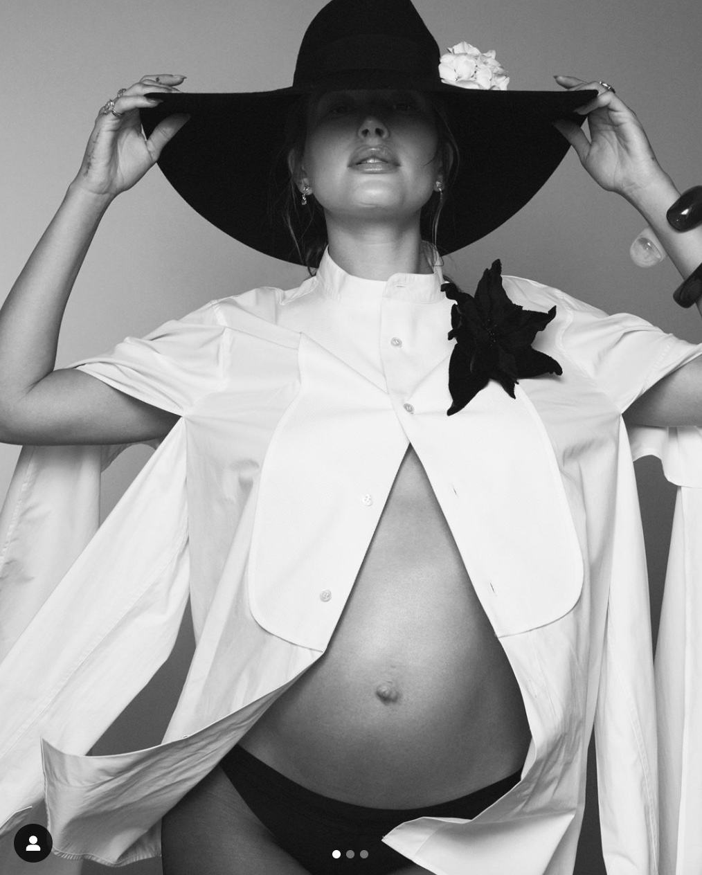 Hailey Bieber stripped down to her underwear on her latest magazine cover.