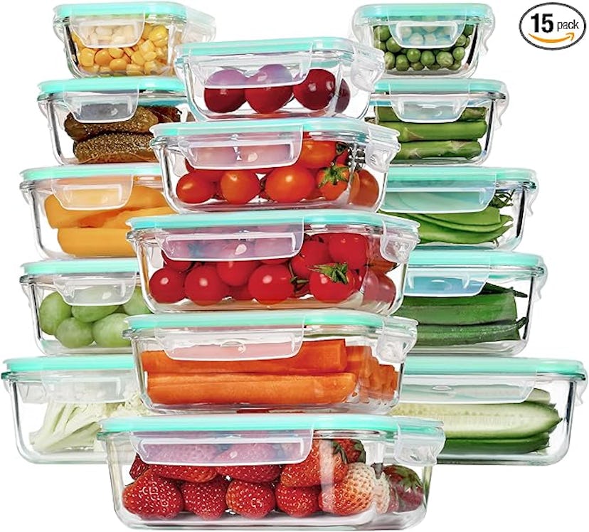 Vtopmart Glass Food Storage Containers (Set of 15)