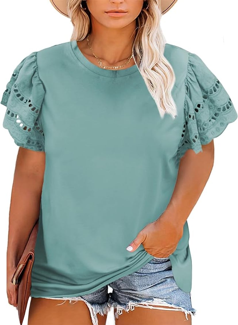 Eytino Eyelet Sleeve Tunic 