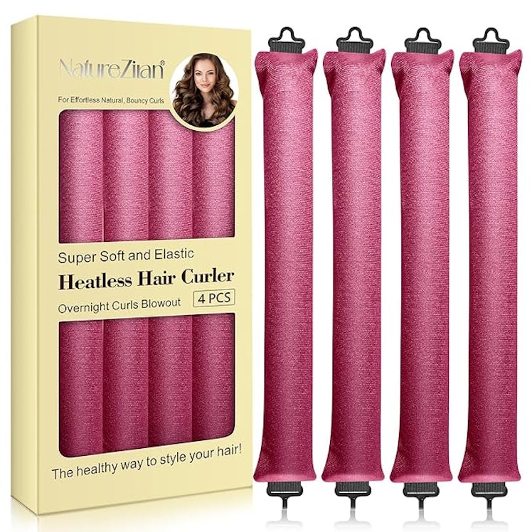 NATURE ZIRAN Heatless Curler Rods (4-Pack)