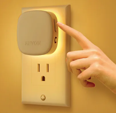 AUVON Plug-in LED Backlit Night Light With Motion Sensor