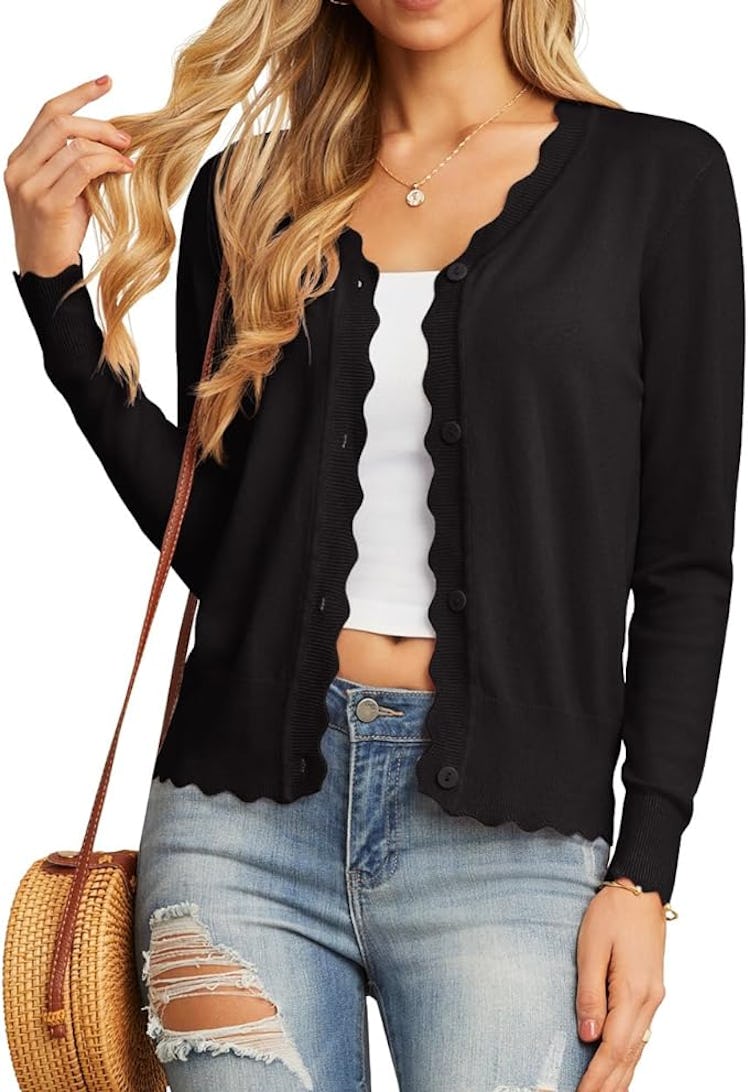 GRECERELLE V-Neck Button Down Cardigan