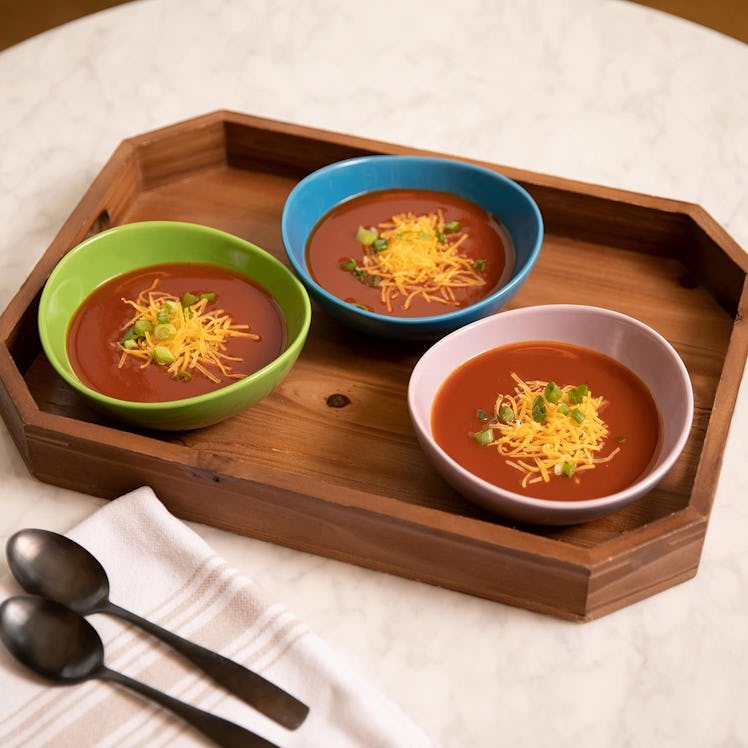 Bruntmor Curved Ceramic Soup Bowls (Set Of 6)