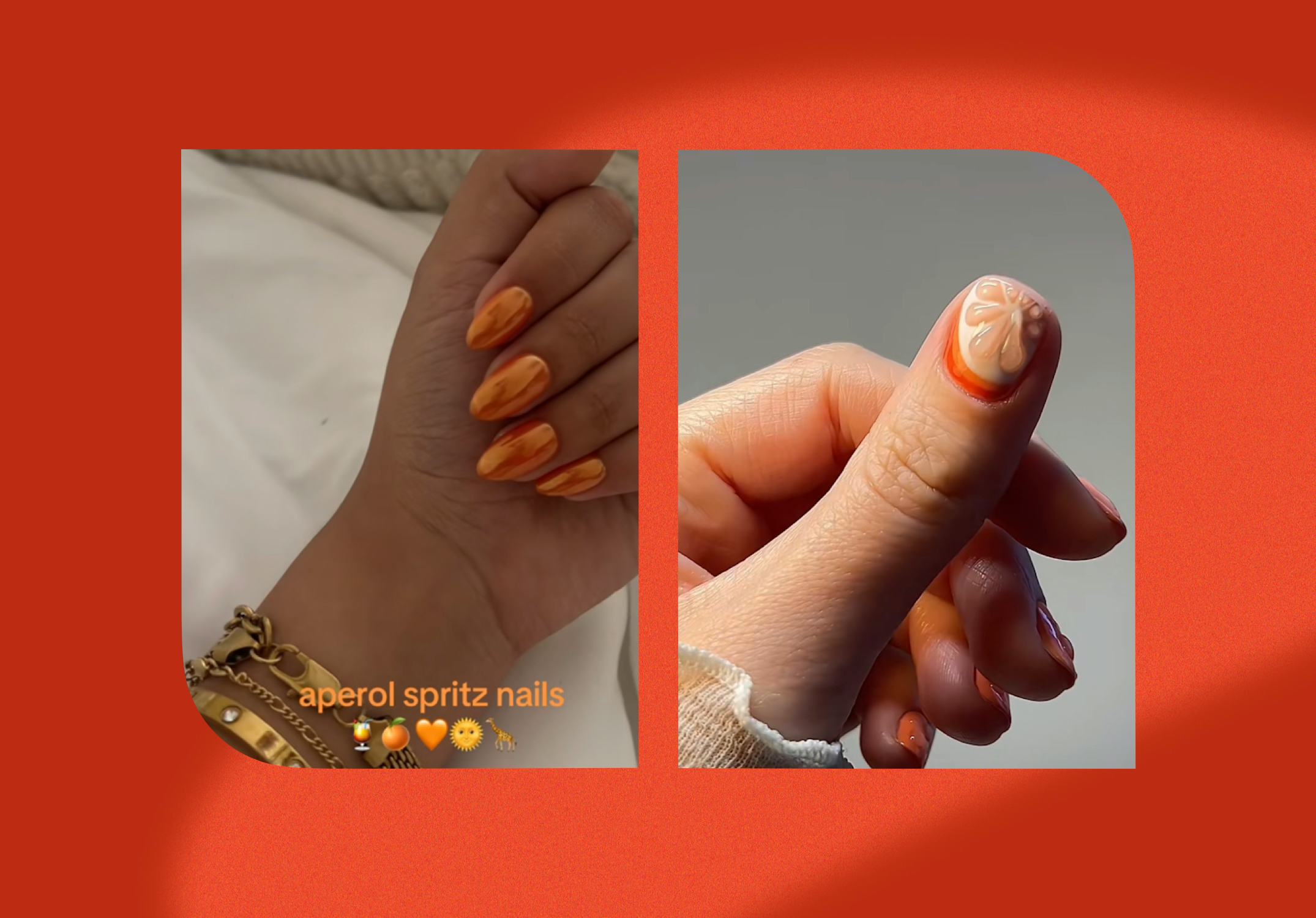 &ldquo;Aperol spritz nails&rdquo; are trending on TikTok.