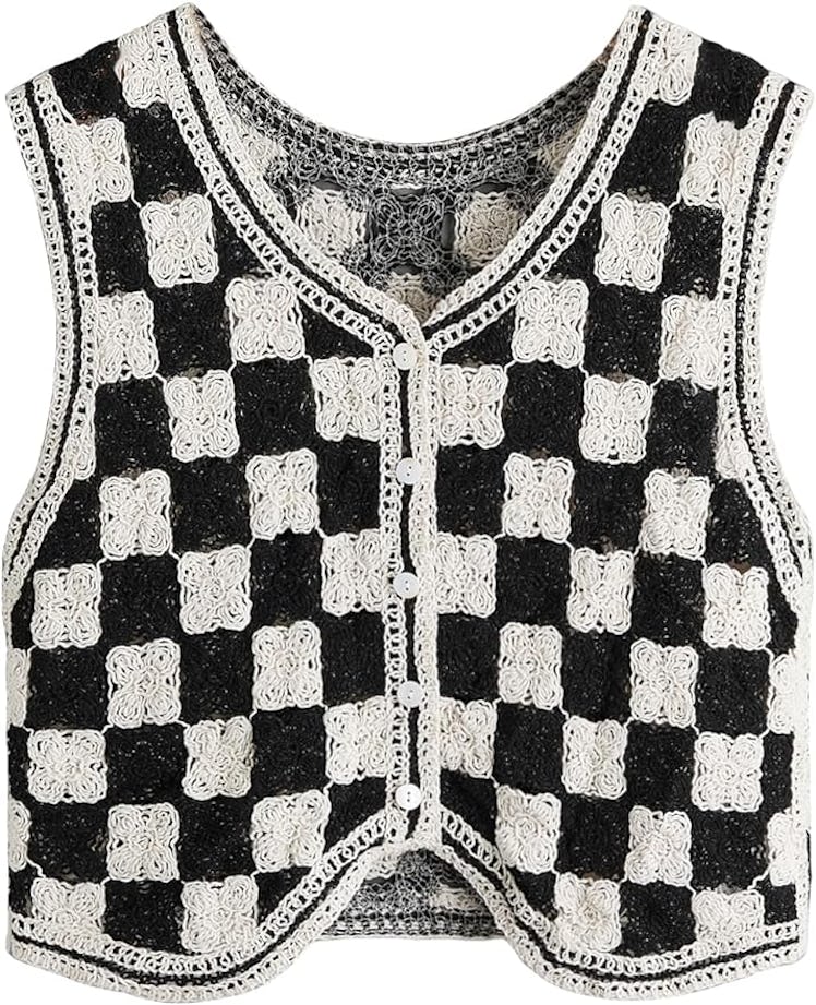 Verdusa Crochet Knit Vest 