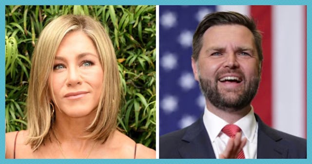 On her Instagram Stories, Jennifer Aniston spoke out against JD Vance's 2022 comments about "miserab...