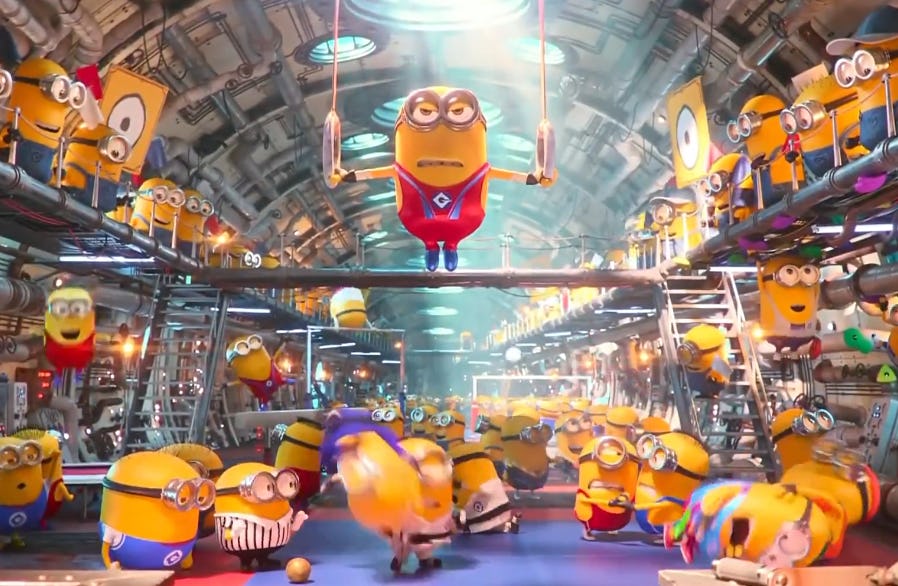 Minions at the Olympics opening ceremony. Screenshot via X