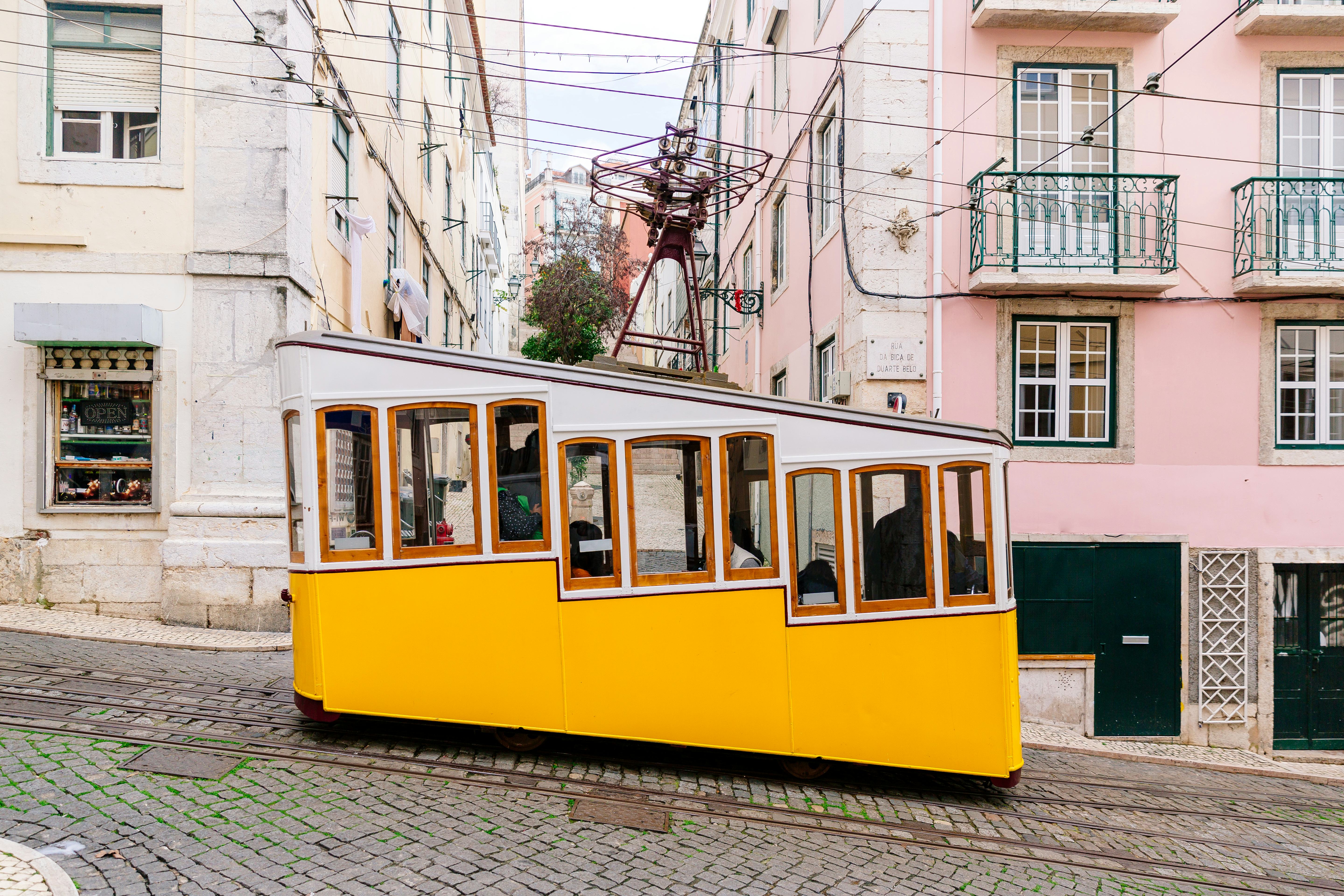 Bica Funcilar on the streets of Lisbon