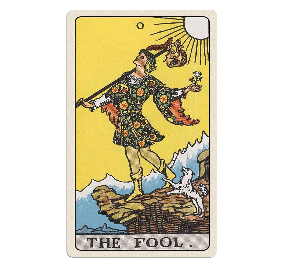 Your August 2024 tarot reading includes the Fool card.