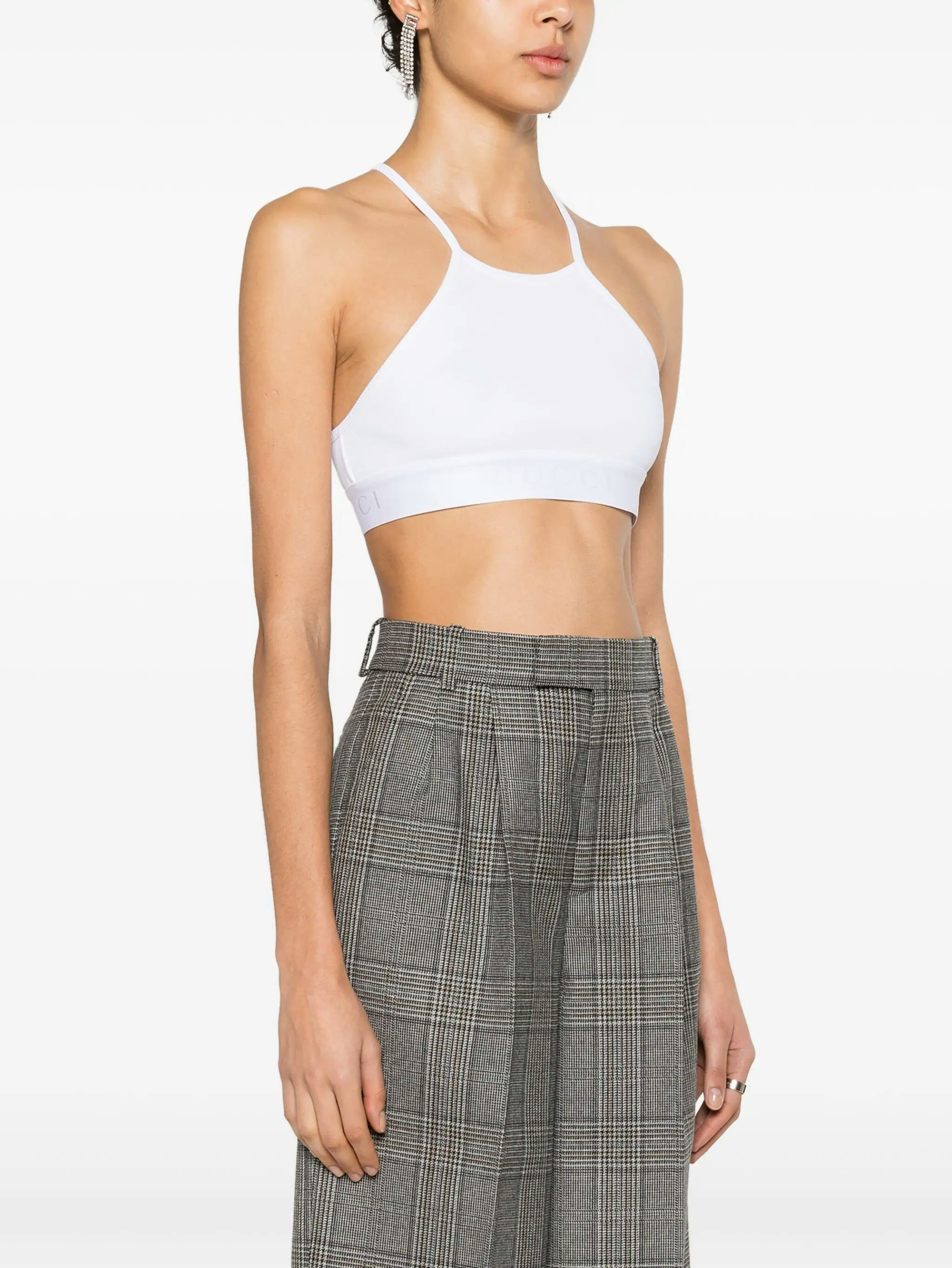 Gucci Interlocking G Ribbed Cropped Top