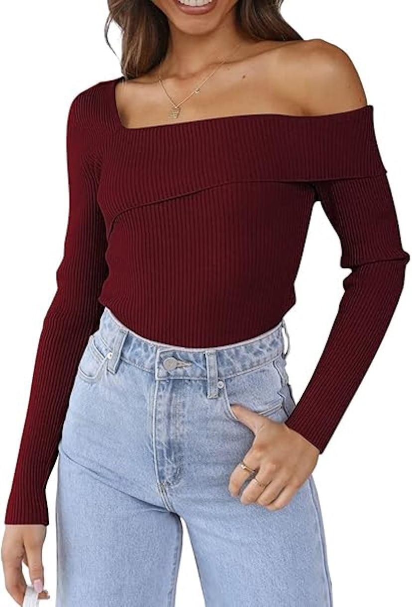 LILLUSORY Off-The-Shoulder Sweater