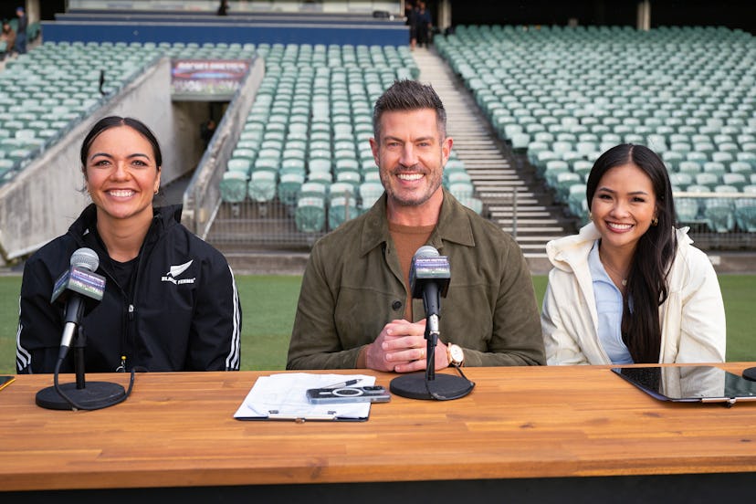 Jenn’s Bachelorette Week 4 rugby game. Photo via ABC