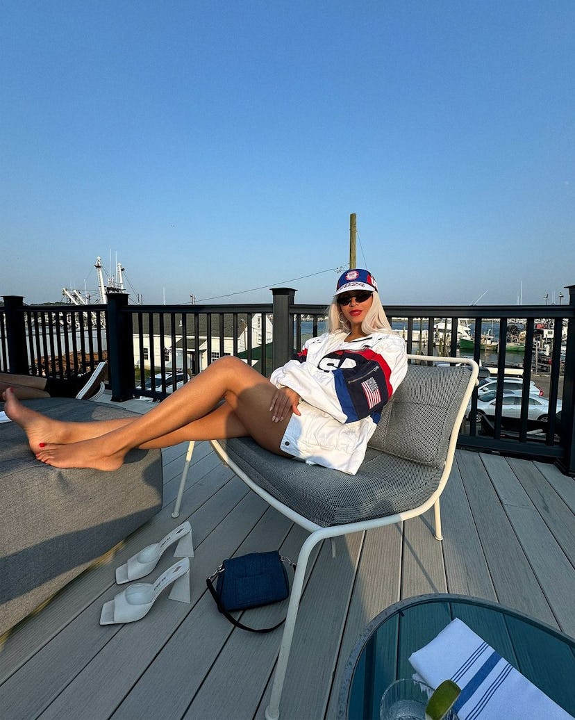 Beyoncé’s tenniscore Team USA look.