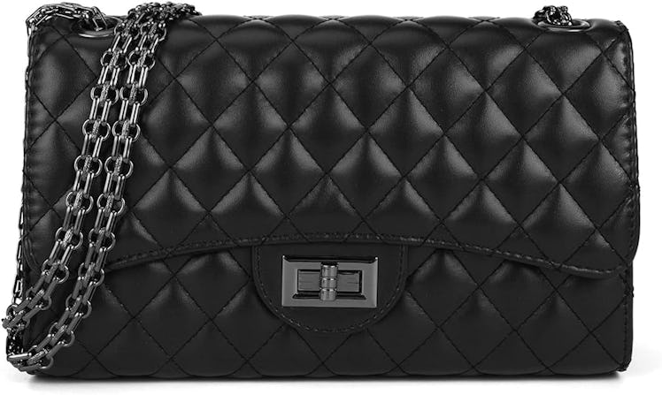 Gladdon Quilted Faux Leather Crossbody Purse