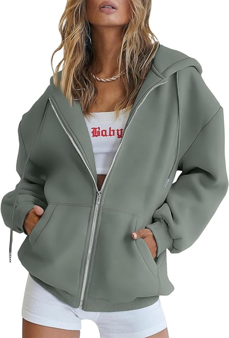 Trendy Queen Zip-Up Hoodie