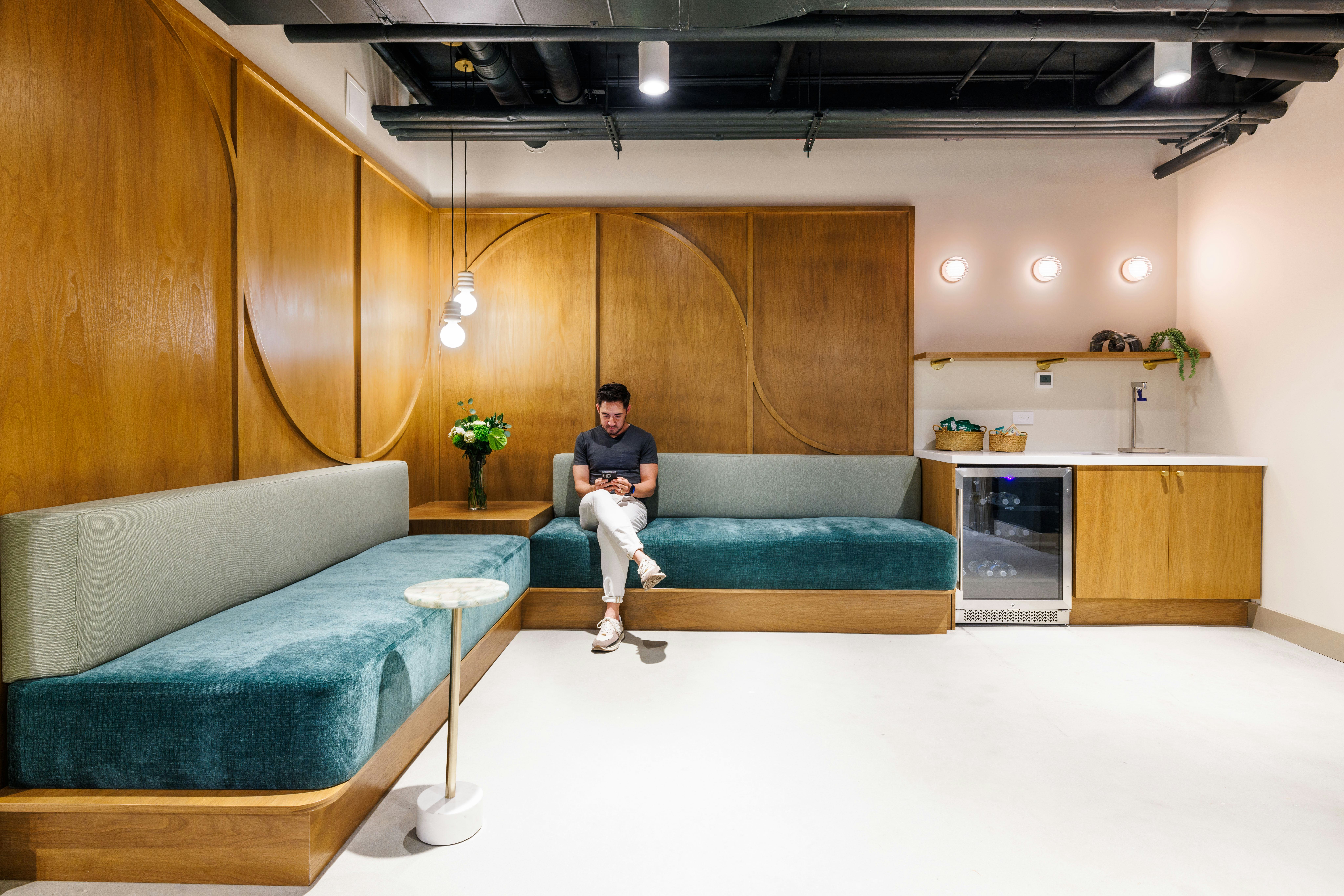 The waiting area at Great Many.