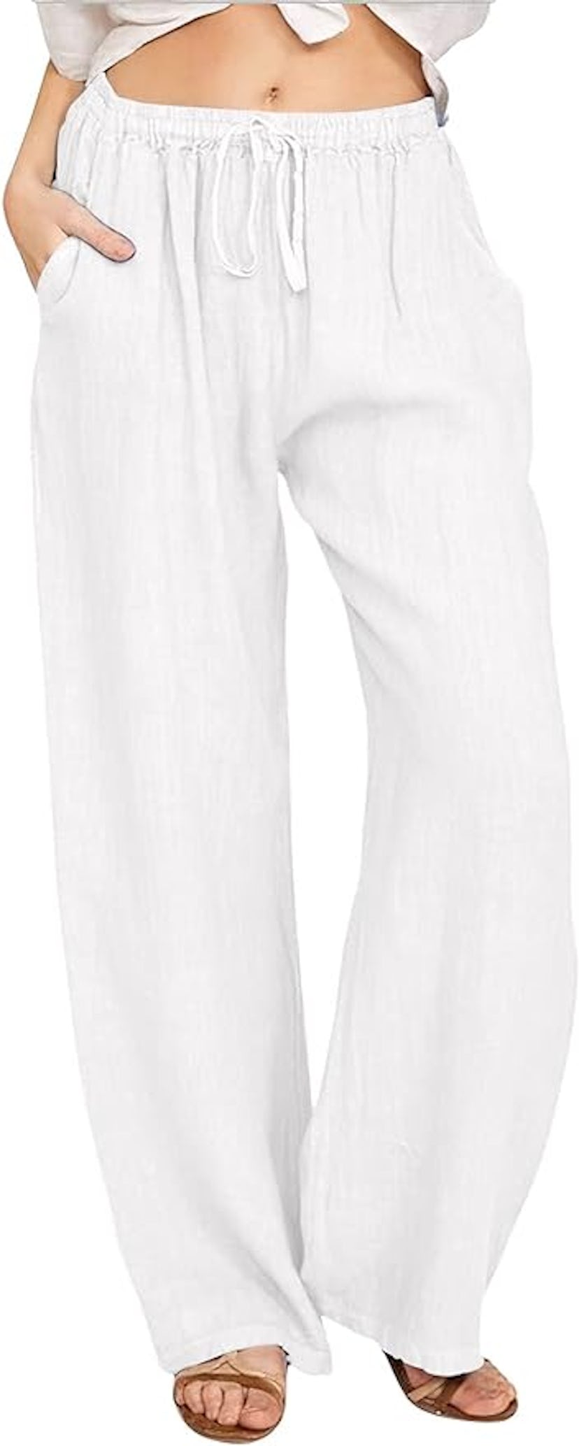 CHARTOU Linen Palazzo Pants