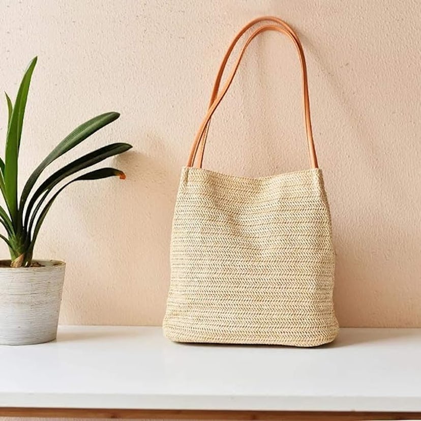 Aphoraeny Straw Tote Bag 