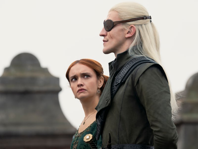 Olivia Cooke and Ewan Mitchell in House of the Dragon