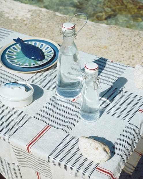 Striped Tablecloth Summer