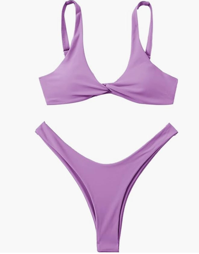 VERDUSA Twist Front High Cut Thong Bikini