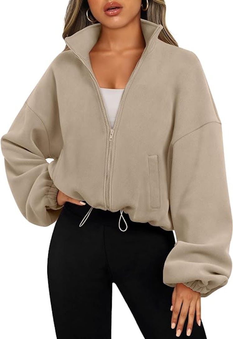 AUTOMET Drawstring Zip-Up Sweatshirt