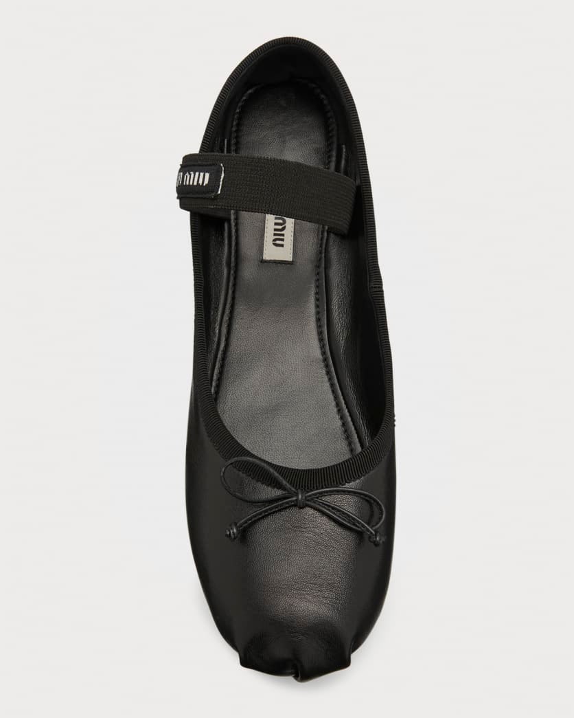 Miu Miu Leather Ballerina Flats