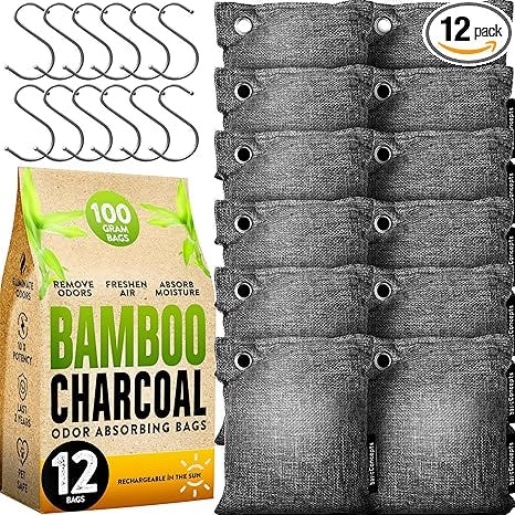 BASIC CONCEPTS Bamboo Charcoal Air Purifying Bags (12-Pack)
