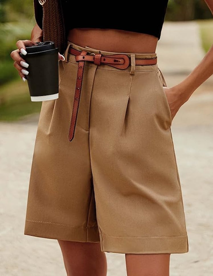 HOTOUCH High-Waisted Bermuda Shorts