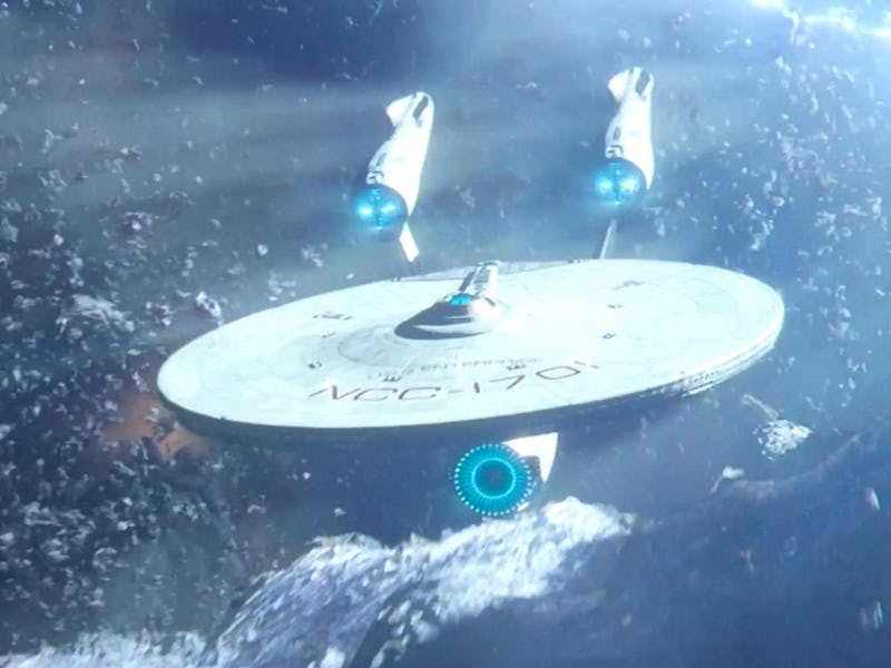 The USS Enterprise as seen in the 2016 film 'Star Trek Beyond.'