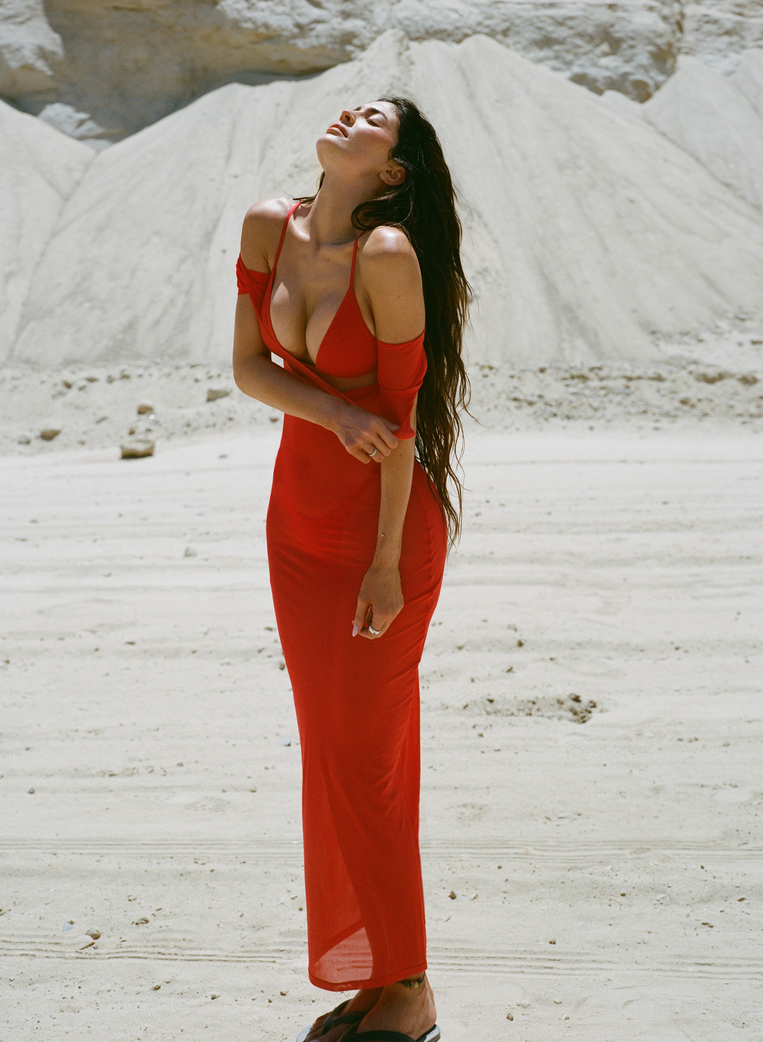 Kylie Jenner teased her new KHY swim collection on Instagram, while wearing a bright red bikini from&hellip;