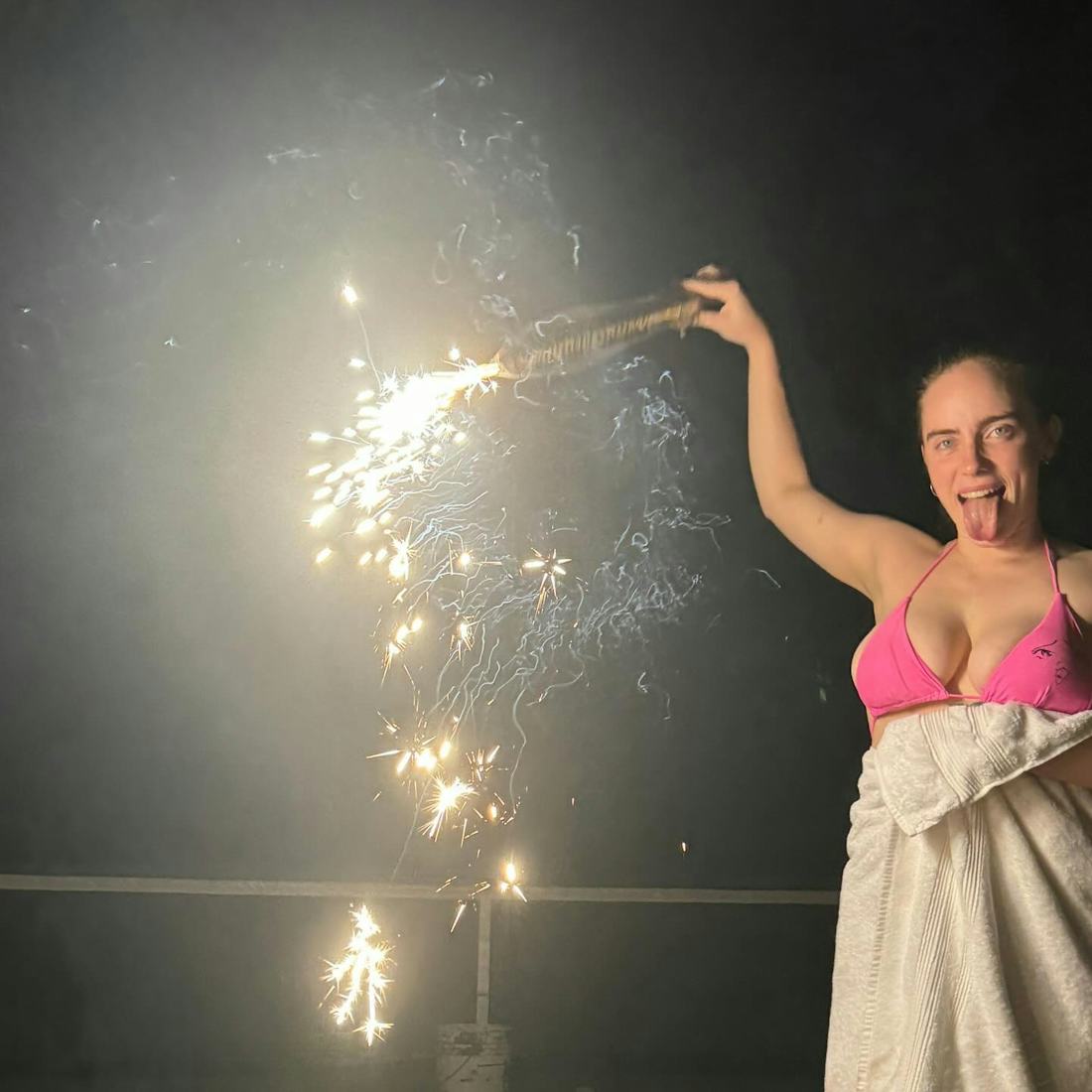Billie Eilish Wore A Pink String Bikini To Ring In The Fourth Of July