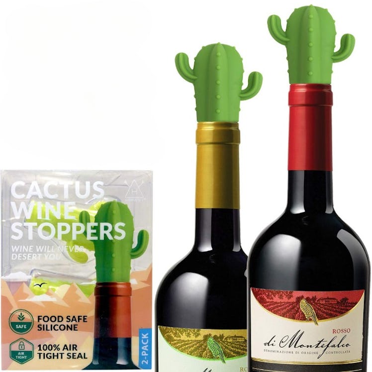 Hawwwy Cactus Wine Stoppers (2-Pack)