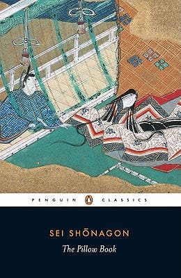 Cover of The Pillow Book by Sei Shonagon.