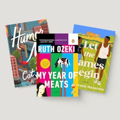 A selection of books recommended for July 2024, including 'Let the Games Begin' and 'Humor Me.'