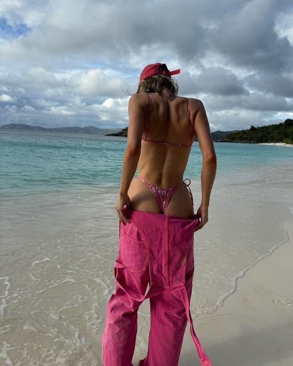 elsa hosk pink bikini