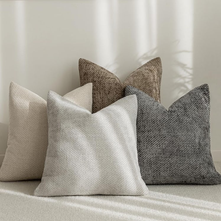 LANANAS Neutral Throw Pillow Covers (Set of 4)