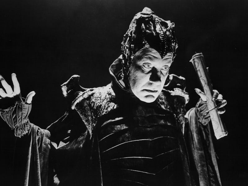 David Warner stars as the Evil Genius in a scene from the film 'Time Bandits', 1981. (Photo by AVCO ...