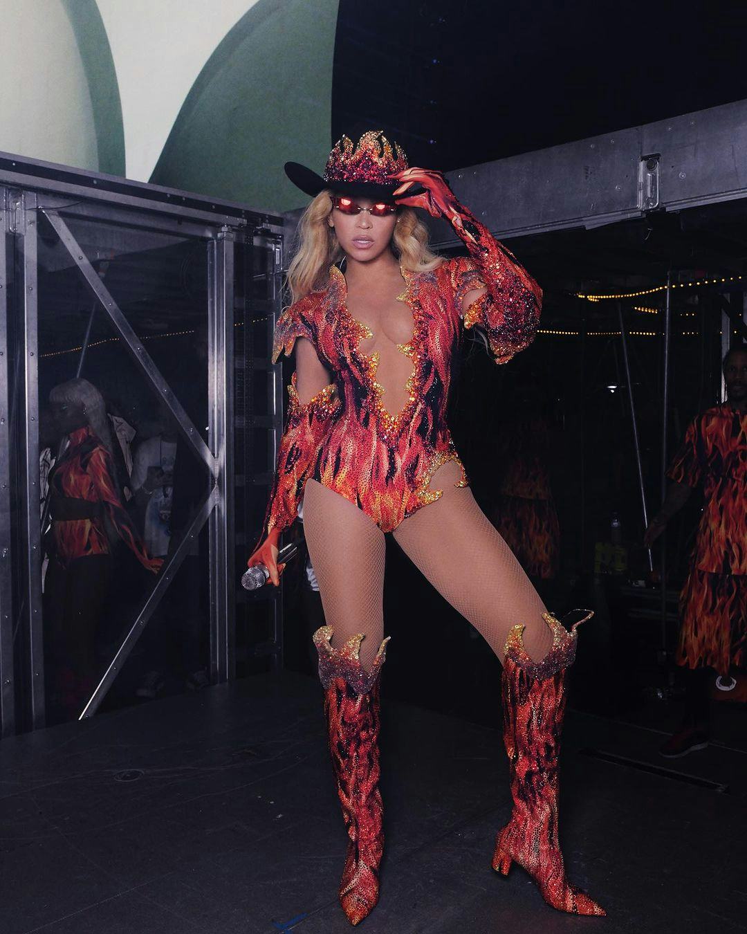 Beyoncé’s red flame Renaissance Tour outfit