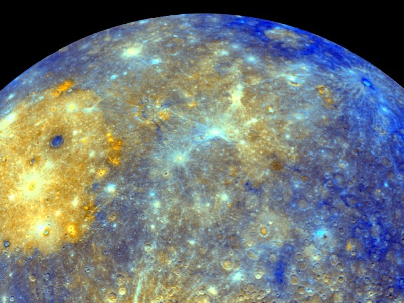 False color image of Mercury from NASA
