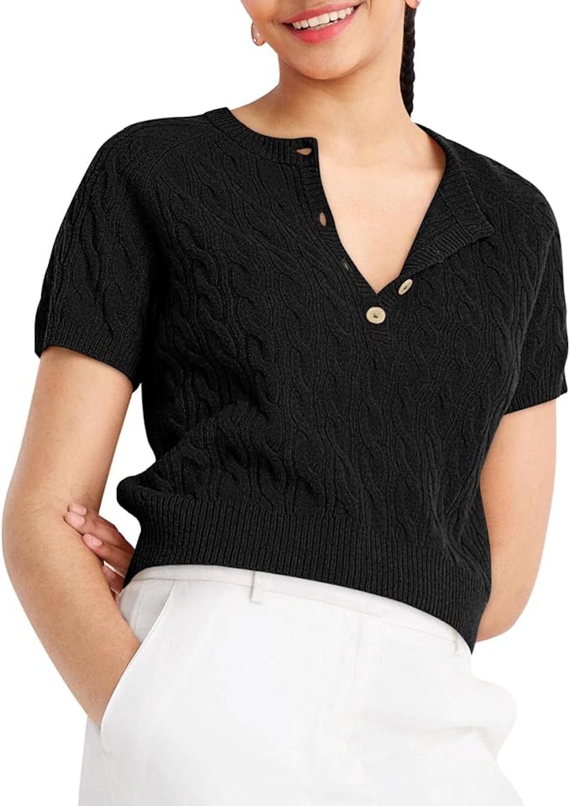 Yousify Short Sleeve Sweater