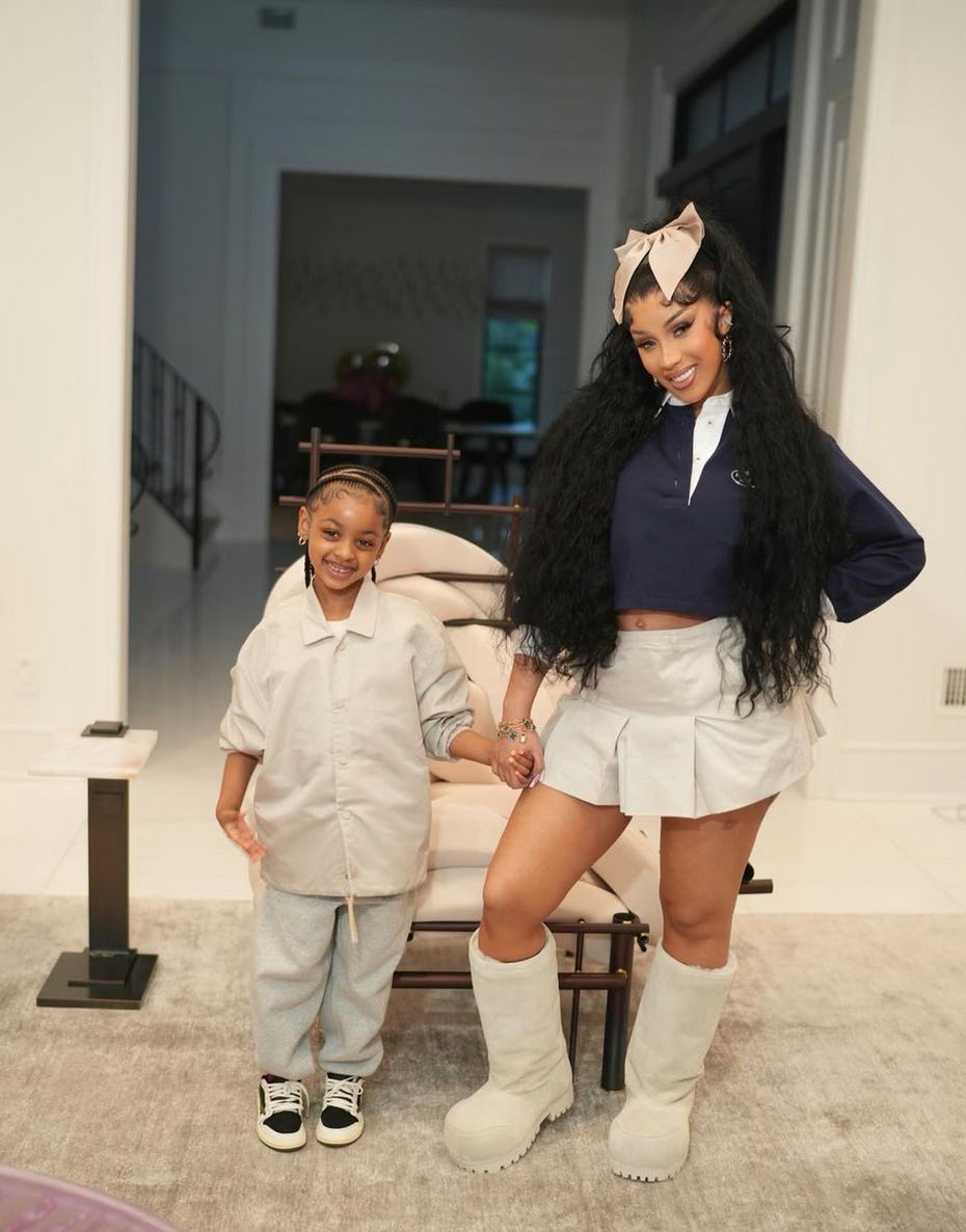 Cardi B and Kulture. Screenshot via Instagram