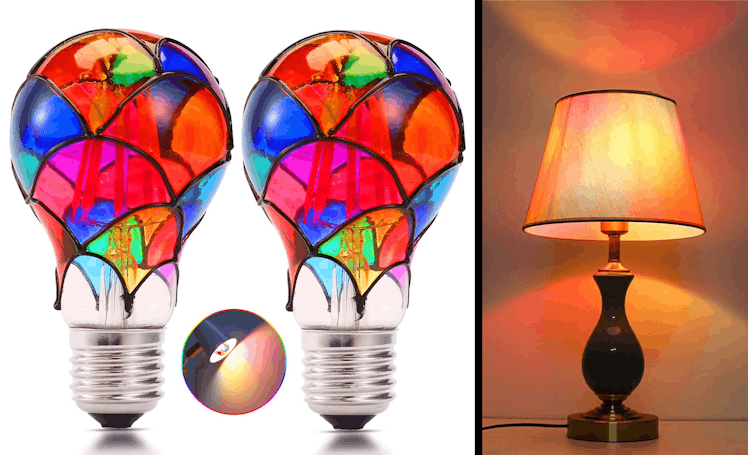 I-SHUNFA Edison Stained Glass LED Light Bulb (2-Pack)