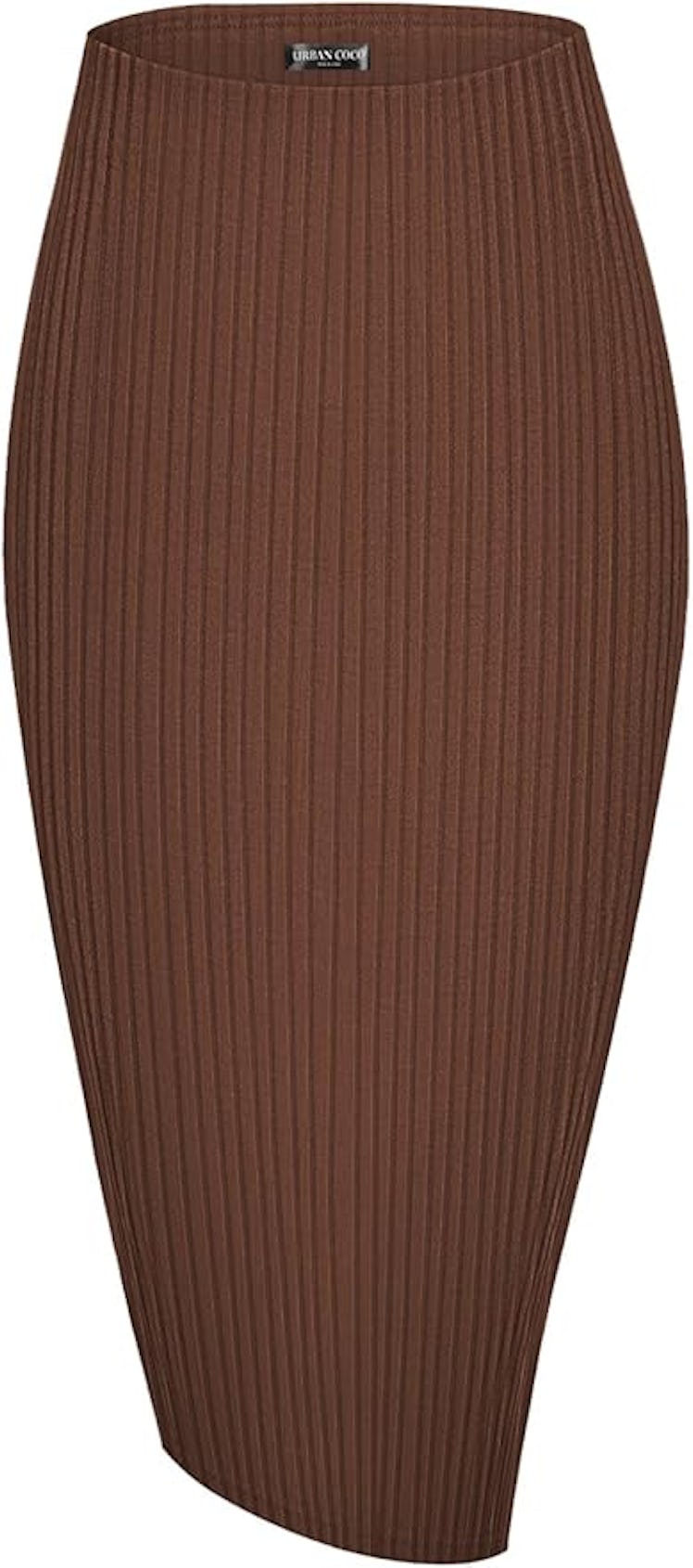 Urban CoCo Ribbed Knit Pencil Skirt