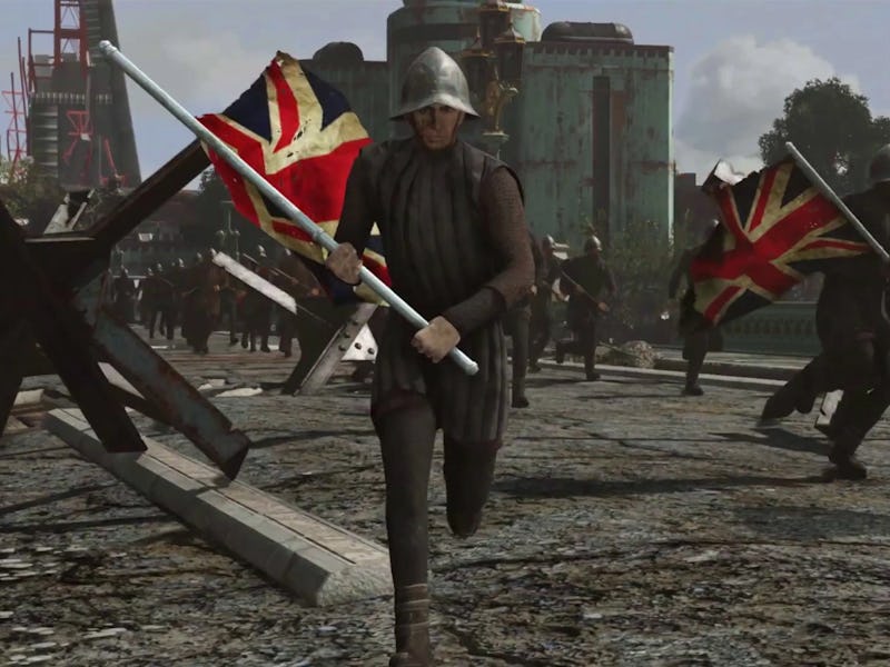 British countrymen run into battle