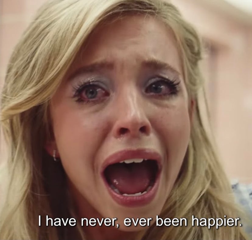 Cassie in 'Euphoria' experiencing a crash out