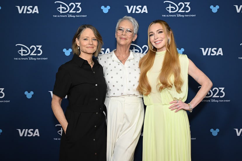 Jamie Lee Curtis and Lindsay Lohan at the D23 Disney Legends Awards night.